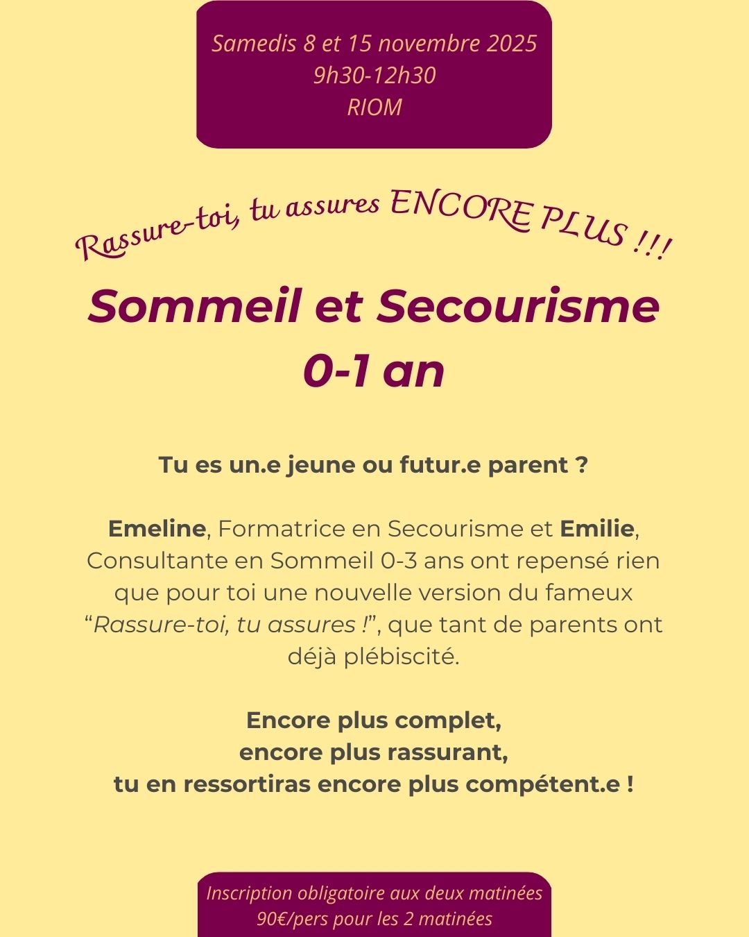 secourisme bébé sommeil