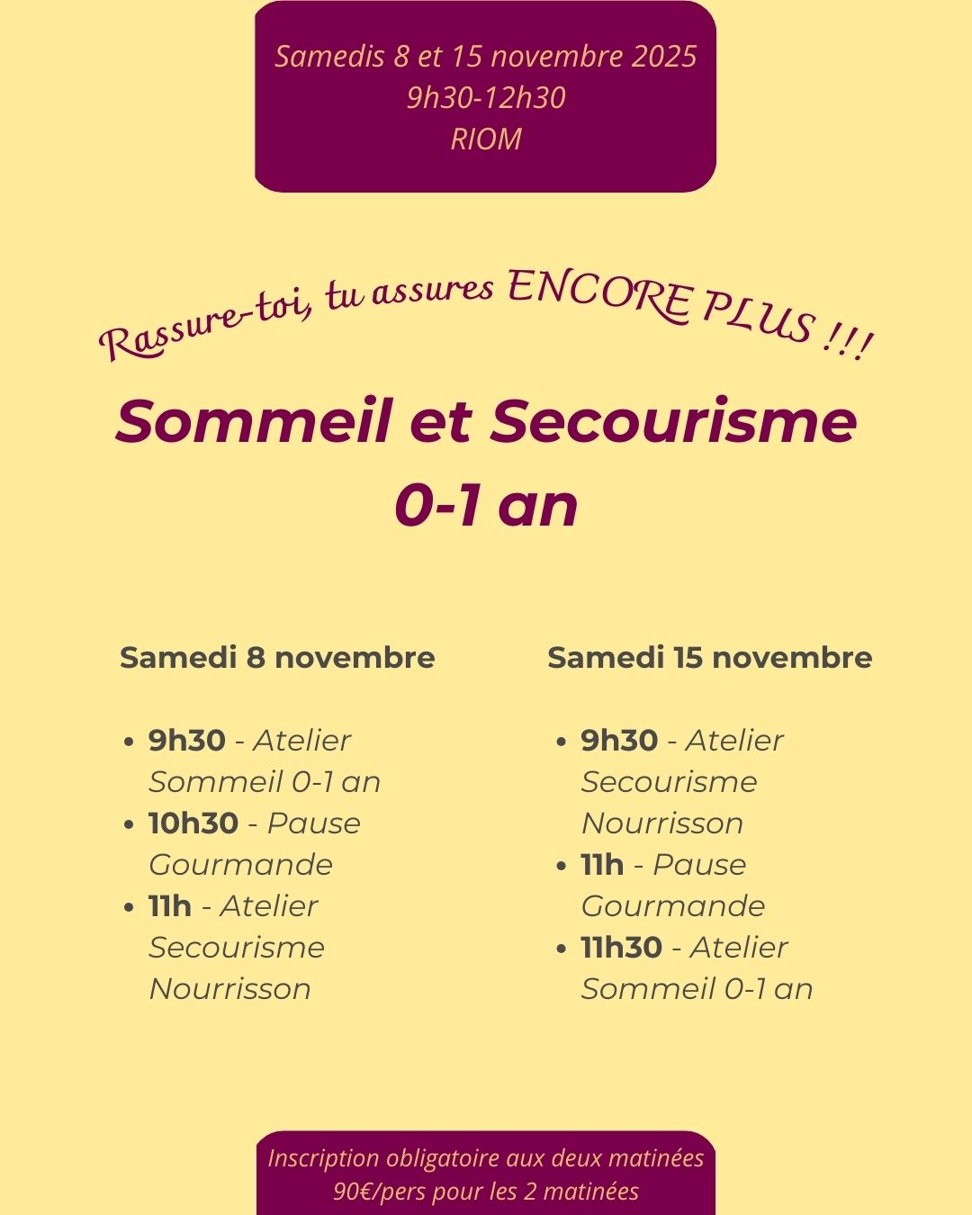 secourisme bébé sommeil